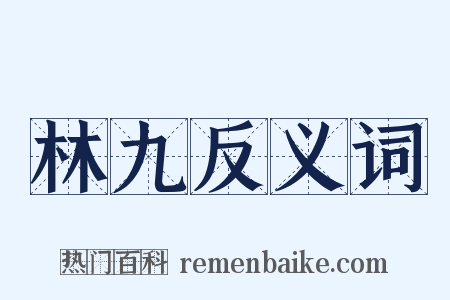 林九反义词是什么意思的图片